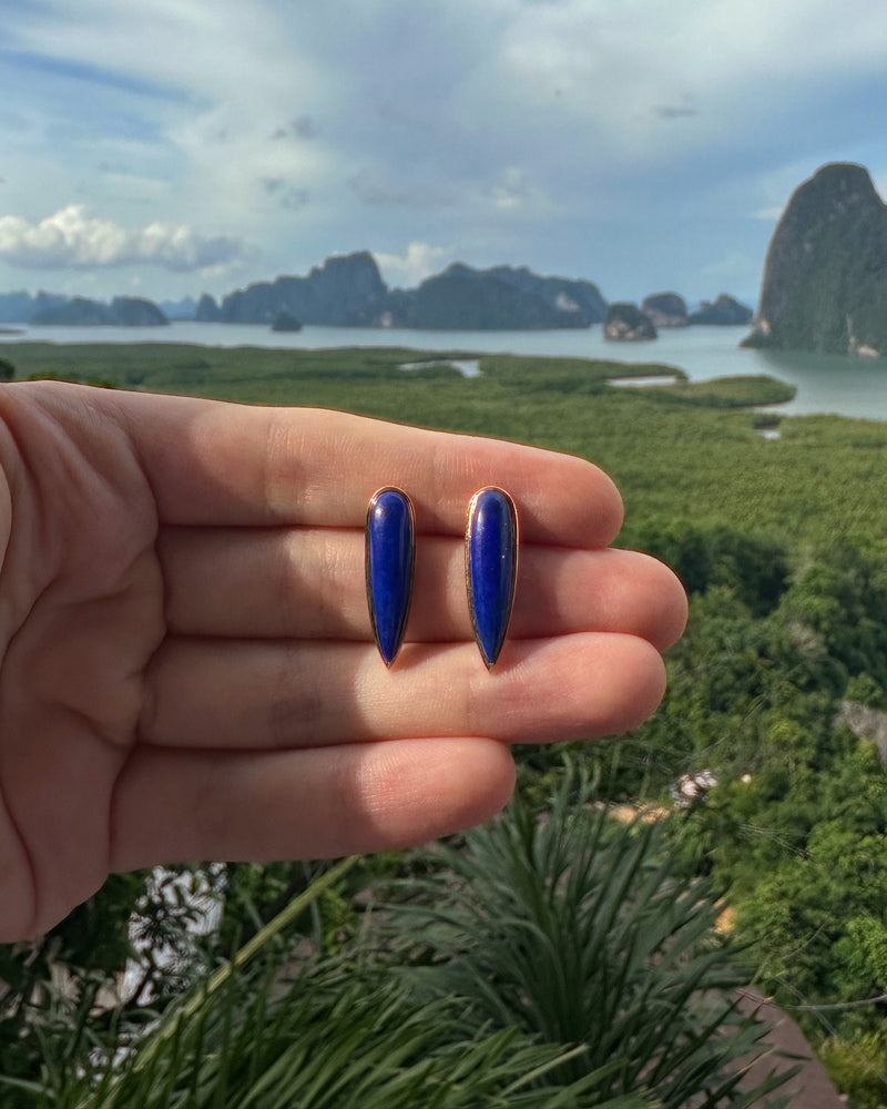 Lapis Lazuli Claw Earrings