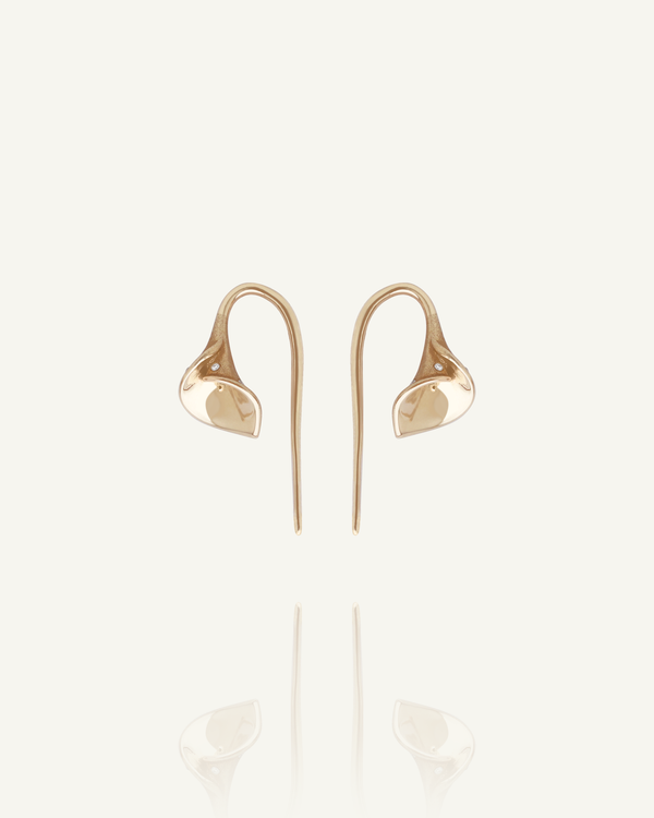 Calla Lily Diamond Earrings