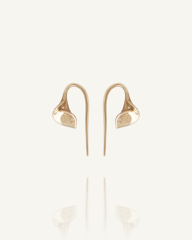 Calla Lily Diamond Earrings