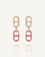 D'va Diamond Spinel Link Earrings