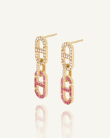 D'va Diamond Spinel Link Earrings