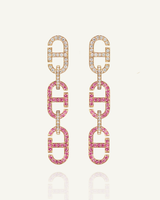 T'ri Diamond Spinel Link Earrings