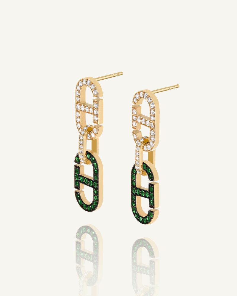 D'va Diamond Tsavo Link Earrings